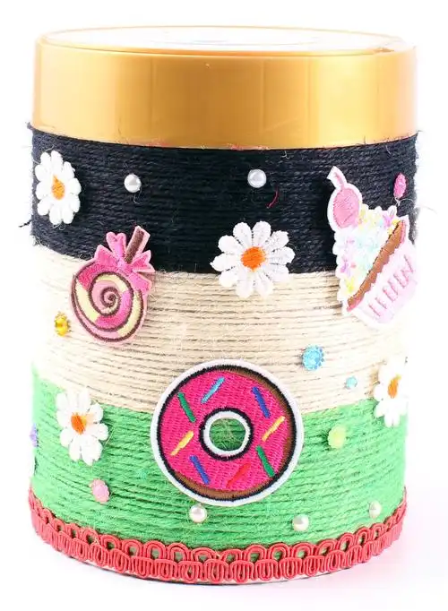 麻绳瓶子奶粉罐diy手工废物利用收纳装饰幼儿园创意花瓶制作材料