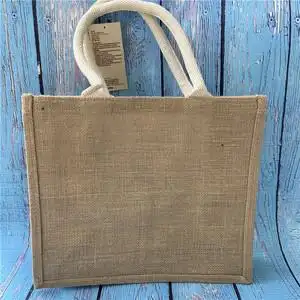 无印良品muji黄麻袋简易收叠购物袋环保手提袋麻布袋收纳袋拎书袋