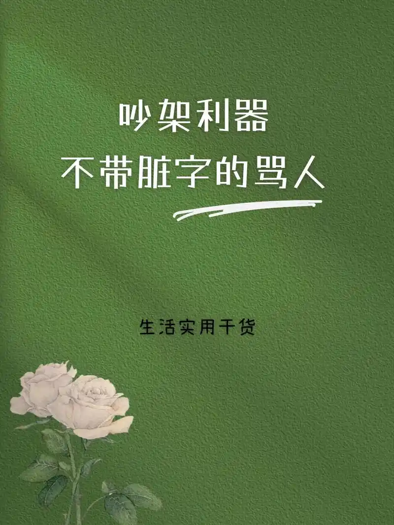 吵架利器,不带脏字的骂人.今天和人吵架了 没吵赢 我就是那种 - 抖音