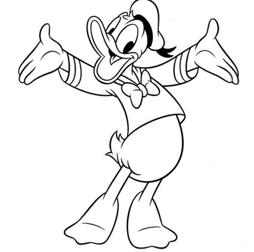 唐老鸭卡通简笔画 唐老鸭简笔画