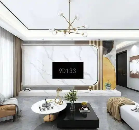 60款石材/岩板悬空背景墙设计参考