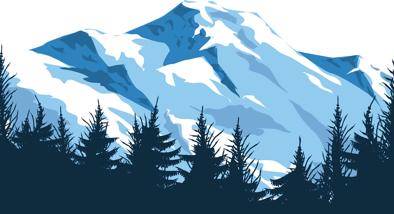 关于雪山绘画简笔画