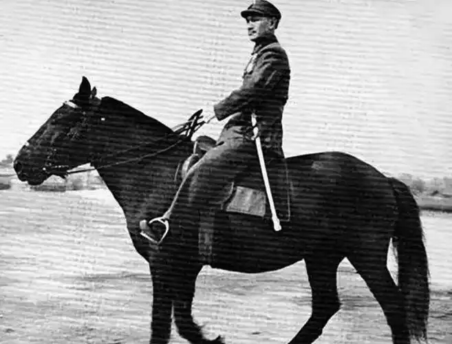 蒋介石阅兵时马受了惊,把他拖出去老远,狼狈不堪