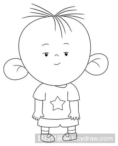 儿童画教程:教你画大耳朵图图