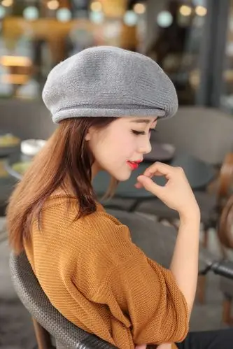 秋冬季新款韩版贝雷帽女士时尚羊毛南瓜帽日韩百搭画家帽保暖帽子