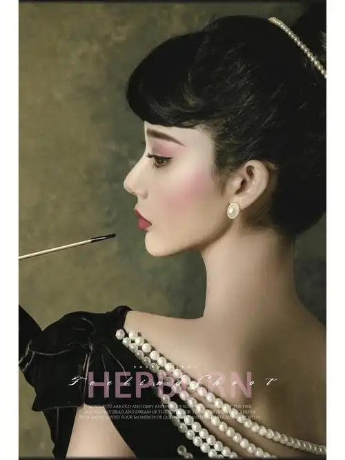 经典的赫本造型的写真来啦60真的是太好看了