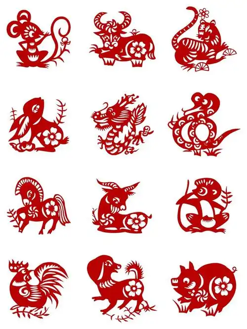 96哈喽~宝子们,【超级好看】剪纸风十二生肖免抠素材,快来看看吧