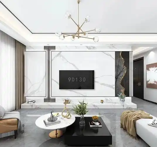 60款石材岩板悬空背景墙设计参考