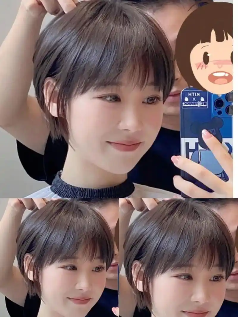 超韩系洋气的女生短发发型8215真的很减龄哦～ 短发发型依然还是