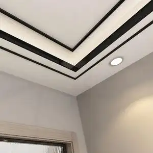 黑钛金不锈钢u型槽金属电视背景墙吊顶装饰线条钛合金太金条自粘