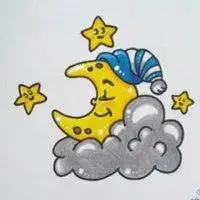 简约月亮星星情侣头像_微信头像图片大全