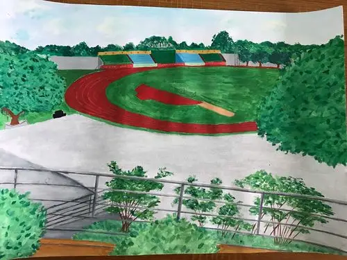 我和春天有个约会,手绘校园春景送给你