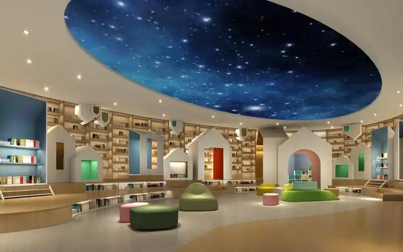 扬州教育发展中心儿童书店_公装案例_公装效果图_图书馆设计效果图