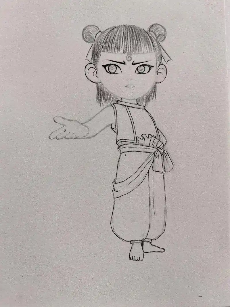 试着画了一张敖丙.好喜欢丙丙啊,温润如玉,彬彬有礼,温柔善良