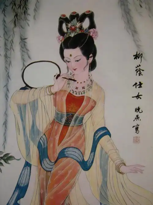 李晓燕 工笔仕女图欣赏