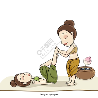 泰国传统按摩 i> i>背 /i> /i> i> i>部 /i> /i>按摩女性按摩师