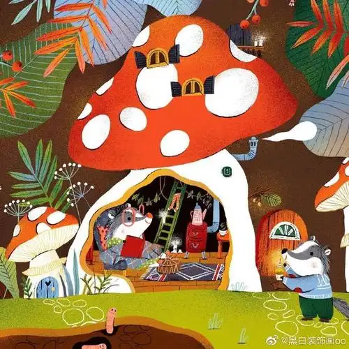 小动物们的家来喽#绘画#儿童创意美术超话#儿童画素材##绘画素材