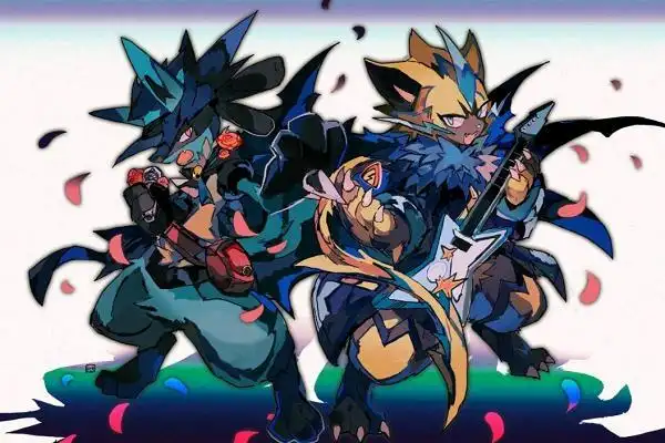 路卡利欧x捷拉奥拉的图片