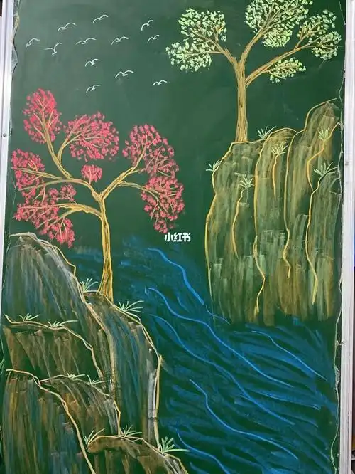 黑板粉笔画