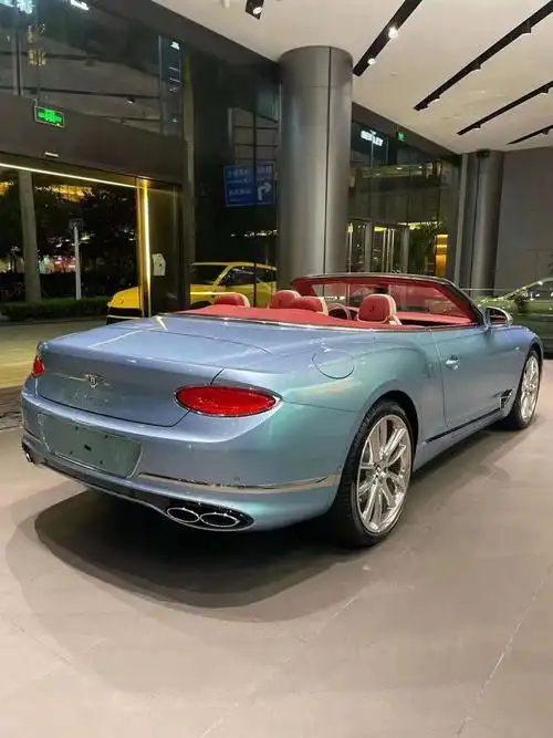 宾利欧陆敞篷gtc湖水蓝外观性价比首选|豪车|轿跑|超级跑车_网易订阅