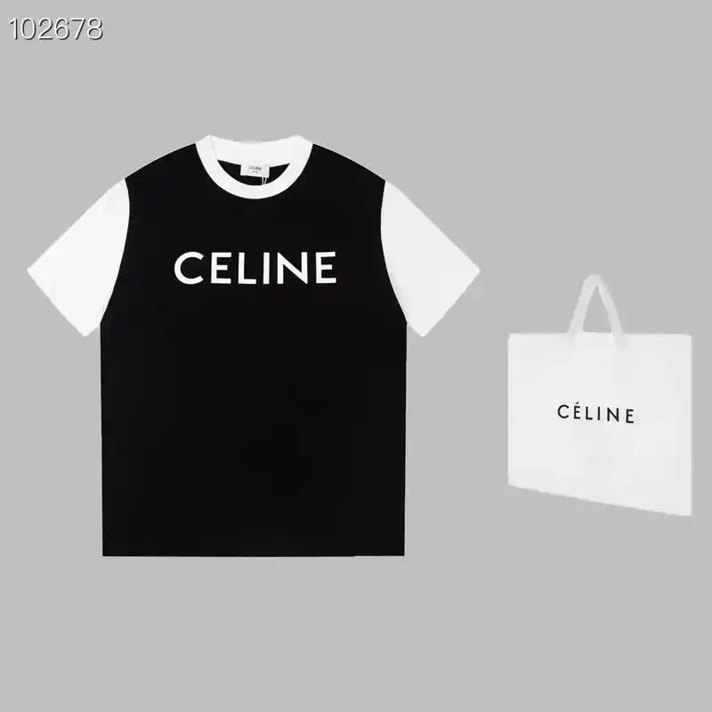 celine拼色夏季短袖t恤.【celne*】2023ss早 - 抖音
