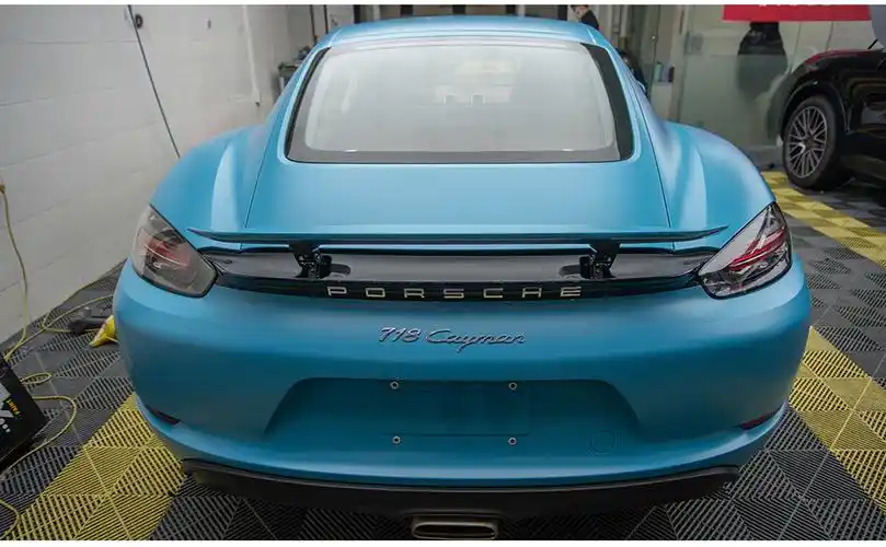 天空蓝保时捷718贴xpel隐形车衣_搜狐汽车_搜狐网