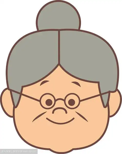可爱的老奶奶画像,老奶奶高兴极了