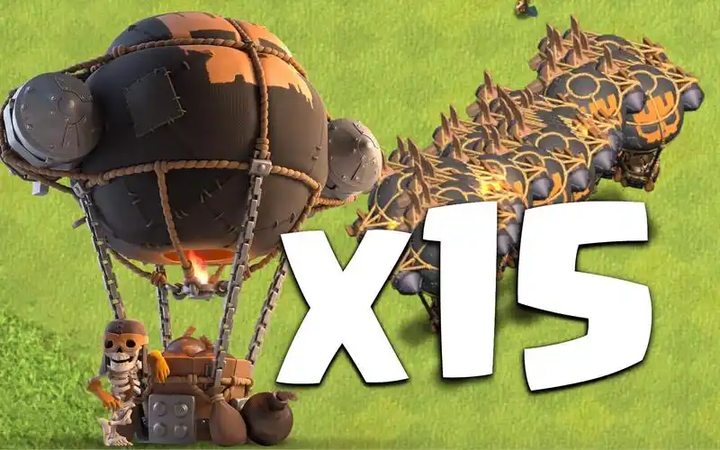 15个火箭气球兵,你搁这致敬马斯克呢?【部落冲突】