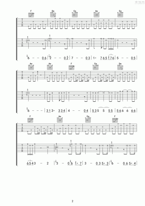 罗密欧与朱丽叶吉他谱(图片谱,独奏)_richard clayderman(理查德