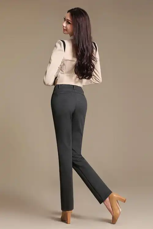 201冬装爆款加绒加厚休闲裤中老年女裤韩版高腰弹力修身直筒裤女