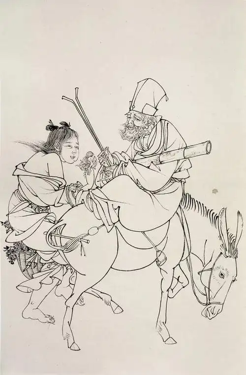 令人震撼的中国传统线描蔡岚工笔人物欣赏