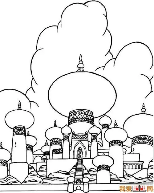 童话宫殿内部简笔画