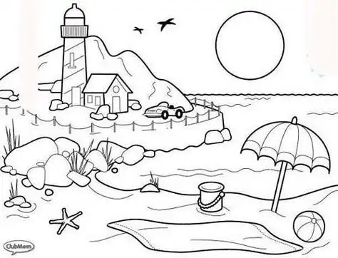 简笔画风景图简单风景画图片大全