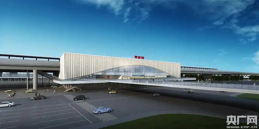京雄铁路黄村站效果图(央广网记者 刘天思 摄)