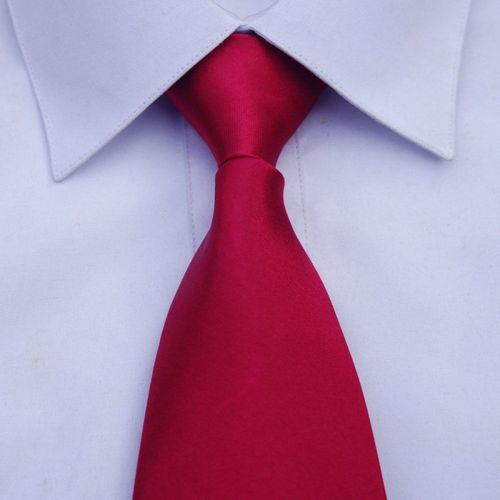 芭雅莲深红色领带纯色方便拉链懒人一拉得男士商务正装黑大红酒红色