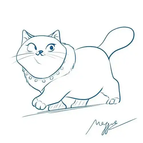 线稿动物手绘插画练习