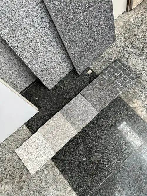 户外石英砖地铺石芝麻灰庭院地面铺设材料