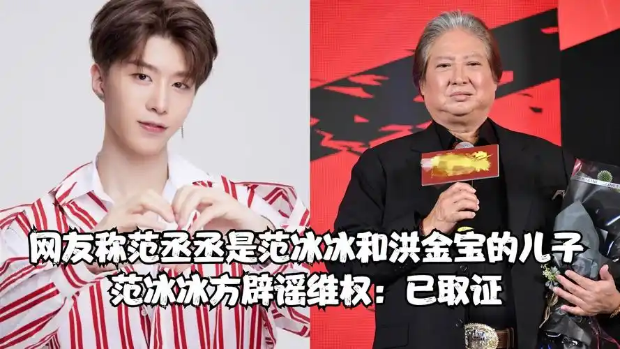 网友称范丞丞是范冰冰和洪金宝的儿子,范冰冰方辟谣维权:已取证