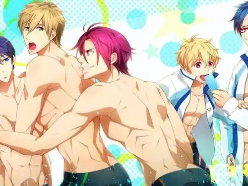 壁纸哇八块腹肌男努力睁大双眼数一数