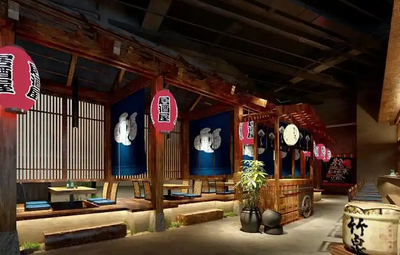 日式小型居酒屋装修风格效果图
