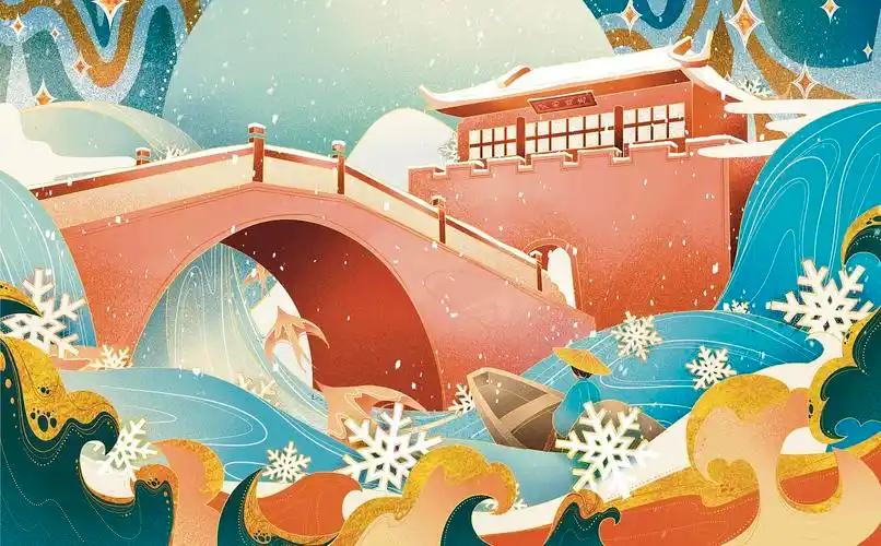 【毕业设计】原创插画"运锦"苏州运河十景·插画长卷|插画|商业插画