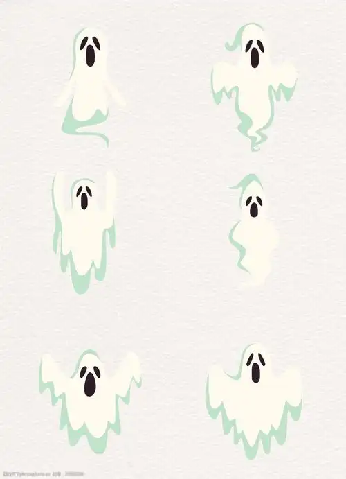 关键词:万圣节白色幽灵设计矢量素材 鬼魂 万圣节 幽灵 矢量图 卡通