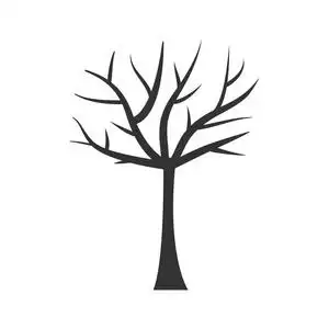 对象的树干树树干剪影照片