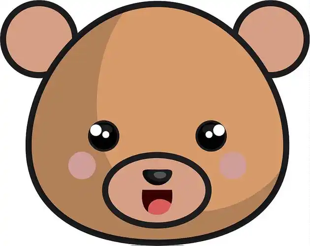 可爱和温柔的小熊卡哇伊风格