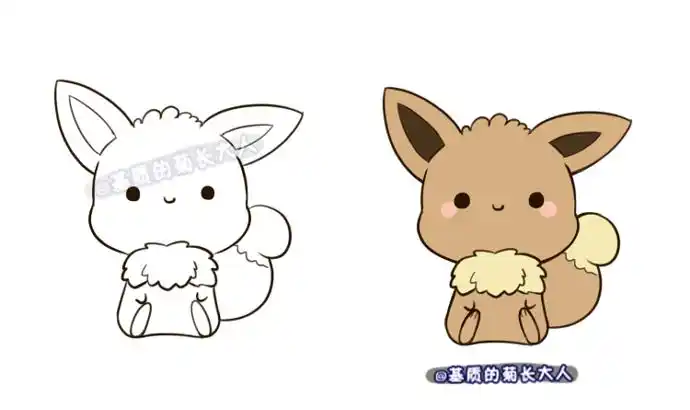 伊布怎么简笔画