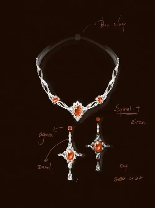 尖晶石项链设计