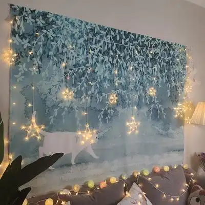 背景布ins挂布网红布置房间挂毯卧室床头墙布背景墙装饰挂画布艺