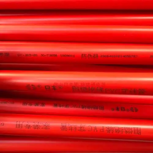 2022新款管ppr佛山管红蓝线管阻燃管pvc线管电线管4