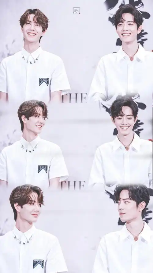 陈情令泰国见面会 肖战王一博 时尚芭莎 白衬衫 修图见logo 图片来自