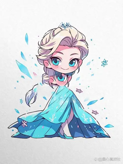 冰雪奇缘艾莎公主1|q版 我要用我的魔法建一座冰城 可爱的q版艾莎公主